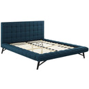  Modway Furniture Julia MOD-6007-BLU Queen Upholstered Fabric Platform Bed - Blue IMAGE 4
