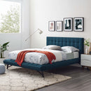  Modway Furniture Julia MOD-6007-BLU Queen Upholstered Fabric Platform Bed - Blue IMAGE 6