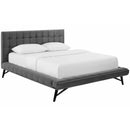  Modway Furniture Julia MOD-6008-GRY Queen Performance Velvet Platform Bed - Gray IMAGE 2