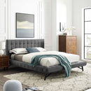  Modway Furniture Julia MOD-6008-GRY Queen Performance Velvet Platform Bed - Gray IMAGE 6