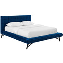  Modway Furniture Julia MOD-6008-NAV Queen Performance Velvet Platform Bed - Navy IMAGE 2