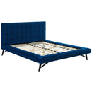  Modway Furniture Julia MOD-6008-NAV Queen Performance Velvet Platform Bed - Navy IMAGE 4