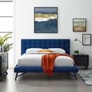  Modway Furniture Julia MOD-6008-NAV Queen Performance Velvet Platform Bed - Navy IMAGE 6