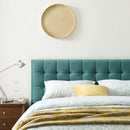  Modway Furniture Julia MOD-6008-TEA Queen Performance Velvet Platform Bed - Teal IMAGE 5