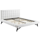  Modway Furniture Julia MOD-6008-WHI Queen Performance Velvet Platform Bed - White IMAGE 4