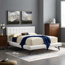  Modway Furniture Julia MOD-6008-WHI Queen Performance Velvet Platform Bed - White IMAGE 6