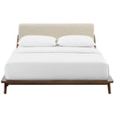  Modway Furniture Luella MOD-6047-WAL-BEI Queen Upholstered Fabric Bed - Walnut Beige IMAGE 1