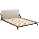  Modway Furniture Luella MOD-6047-WAL-BEI Queen Upholstered Fabric Bed - Walnut Beige IMAGE 4