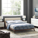  Modway Furniture Luella MOD-6047-WAL-BEI Queen Upholstered Fabric Bed - Walnut Beige IMAGE 5
