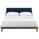  Modway Furniture Luella MOD-6047-WAL-BLU Queen Upholstered Fabric Bed - Walnut Blue IMAGE 1