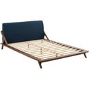  Modway Furniture Luella MOD-6047-WAL-BLU Queen Upholstered Fabric Bed - Walnut Blue IMAGE 4