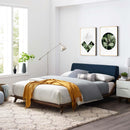  Modway Furniture Luella MOD-6047-WAL-BLU Queen Upholstered Fabric Bed - Walnut Blue IMAGE 5