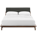  Modway Furniture Luella MOD-6047-WAL-GRY Queen Upholstered Fabric Bed - Walnut Gray IMAGE 1