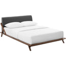  Modway Furniture Luella MOD-6047-WAL-GRY Queen Upholstered Fabric Bed - Walnut Gray IMAGE 2