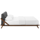  Modway Furniture Luella MOD-6047-WAL-GRY Queen Upholstered Fabric Bed - Walnut Gray IMAGE 3