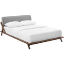 Modway Furniture Luella MOD-6047-WAL-LGR Queen Upholstered Fabric Bed - Walnut Light Gray IMAGE 2
