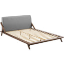  Modway Furniture Luella MOD-6047-WAL-LGR Queen Upholstered Fabric Bed - Walnut Light Gray IMAGE 4