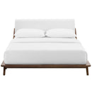  Modway Furniture Luella MOD-6047-WAL-WHI Queen Upholstered Fabric Bed - Walnut White IMAGE 1