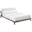  Modway Furniture Luella MOD-6047-WAL-WHI Queen Upholstered Fabric Bed - Walnut White IMAGE 2