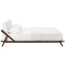  Modway Furniture Luella MOD-6047-WAL-WHI Queen Upholstered Fabric Bed - Walnut White IMAGE 3