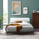 Modway Furniture Luella MOD-6047-WAL-WHI Queen Upholstered Fabric Bed - Walnut White IMAGE 5