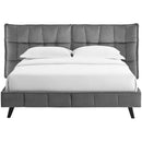 Modway Furniture Makenna Queen Upholstered Platform Bed MOD-6081-GRY IMAGE 5