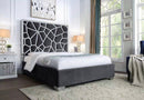 HoneyComb Grey Queen Bed