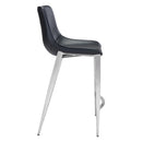  Zuo Magnus 101409 Counter Stool - Black & Silver IMAGE 2