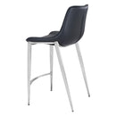  Zuo Magnus 101409 Counter Stool - Black & Silver IMAGE 5