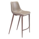  Zuo Magnus 101410 Counter Stool - Brown & Walnut IMAGE 1
