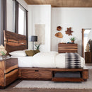  Coaster Furniture Winslow 223256 31 x 76 Inch Standing Floor Mirror - Smokey Walnut IMAGE 4