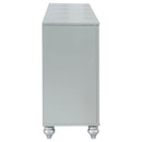  Coaster Furniture Gunnison 223213 6-Drawer Dresser - Silver Metallic IMAGE 4