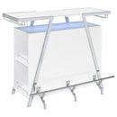 Araceli Home Bar Wine Cabinet White High Gloss and Chrome 182355