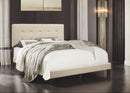 950Fog Velvet Full Platform Bed