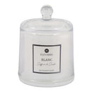 5" 6oz Blanc Saffron & Suede Glass Cloche Candle Décor Ev80586-02