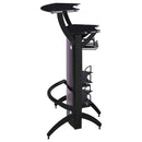  Coaster Furniture Dallas 182135 2-shelf Curved Freestanding Home Bar Cabinet - Black IMAGE 4