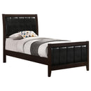 Size_Twin -- Carlton 202091T Wood Twin Panel Bed - Cappuccino IMAGE 2