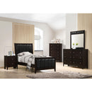  Size_Twin -- Carlton 202091T Wood Twin Panel Bed - Cappuccino IMAGE 5