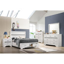  Size_Full -- Miranda 205111F 51-inch Wood Full Storage Panel Bed - White IMAGE 10