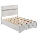  Size_Full -- Miranda 205111F 51-inch Wood Full Storage Panel Bed - White IMAGE 1