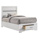  Size_Twin -- Miranda 205111T 51-inch Wood Twin Storage Panel Bed - White IMAGE 1