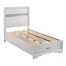  Size_Twin -- Miranda 205111T 51-inch Wood Twin Storage Panel Bed - White IMAGE 3