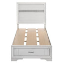  Size_Twin -- Miranda 205111T 51-inch Wood Twin Storage Panel Bed - White IMAGE 4