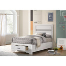  Size_Twin -- Miranda 205111T 51-inch Wood Twin Storage Panel Bed - White IMAGE 8