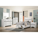  Size_Twin -- Miranda 205111T 51-inch Wood Twin Storage Panel Bed - White IMAGE 9