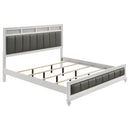  Size_King -- Barzini 205891KE Wood Eastern King Panel Bed - White IMAGE 1