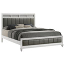 Size_King -- Barzini 205891KE Wood Eastern King Panel Bed - White IMAGE 2