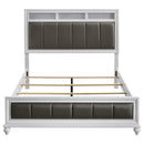  Coaster Furniture Barzini 205891Q Wood Queen Panel Bed - White IMAGE 3