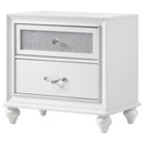  Coaster Furniture Barzini 205892 2-Drawer Nightstand - White IMAGE 3
