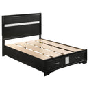  Size_Full -- Miranda 206361F 51-inch Wood Full Storage Panel Bed - Black IMAGE 1